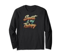 Sweat is my Therapy Workout Fitness Gym Maglia a Manica