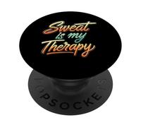 Sweat is my Therapy Workout Fitness Gym PopSockets PopGrip Adesivo