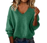 Sweaters for Women Plus Size V Neck 2025 Fall Winter Long Sleeve Tops Lightweight Knit Pullover Wool Cashmere Sweater
