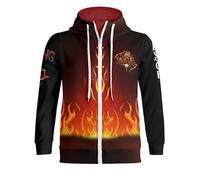 Sweatshirt, Felpa Ispirata ad Ace di One Piece, Unisex, Taglie S-5XL, Poliestere, Spandex e Cotone, Ideale per Fan di Anime e attività Casual (IT, Testo, XL, Regular, Regular, Nero)