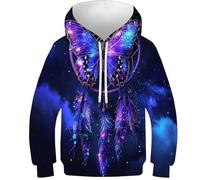 Sweatshirt per Bambini con Fantasia 3D Aeolian Campanas - Felpa per Bambini alla Moda, Hoodie per Bambini Adatto per Sport E Tempo Libero