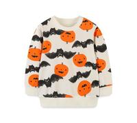 Sweatshirts Bambini e Ragazzi Felpa Zucca Bambina Pullover Maglione Maniche Lunghe Scollo Rotondo Top Maglietta per Bambini 5-6 Anni