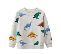 Sweatshirts Bambini e Ragazzi Felpe Dinosauro Bambina Pullover Maglione Maniche Lunghe Scollo Rotondo Top Maglietta per Bambini 5-6 Anni