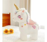 SWECOMZE Peluche a forma di unicorno, grande per neonati o ragazze, regalo di compleanno (rosa, 25 cm)
