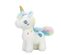 SWECOMZE Unicorno di peluche a forma di unicorno, grande per neonati o ragazze, regalo di compleanno (blu, 25 cm)