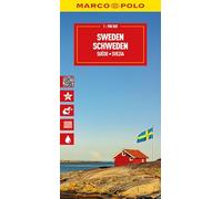 Sweden Marco Polo Map: Straßenkarte und Autokarte mit sehenswerten Strecken, Highlights und digitaler Erweiterung