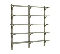 Swedese Levi 180 Shelf Grande Alluminio/Verde Muschio/Frassino
