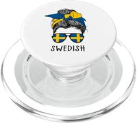 Swedish Girl Swedish Heritage Sweden Flag PopSockets PopGrip per MagSafe