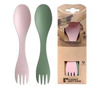 Swedish Spork Little 2-Pack - Posate da campeggio per Bambini Combo Forchetta Cucchiaio Portatile 2 in 1 Posate Riutilizzabili da Viaggio