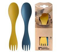 Swedish Spork Little 2-Pack - Posate da campeggio per Bambini Combo Forchetta Cucchiaio Portatile 2 in 1 Posate Riutilizzabili da Viaggio