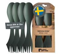 Set di posate Light My Fire Spork Original 4-pack Colore: verde scuro