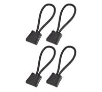 Sweeaau 4 pezzi Shock Cord Tie Down Strap ARA Diving Tubo Clip di fermo Supporto Elastici Corda di Ricambio Accessori Immersione Subacqueo Clip di fermo Supporto Elastico Corda