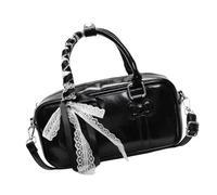 Sweeaau Borsa a tracolla da donna in pelle PU con cerniera casual borsa a tracolla con cinghie rimovibili regali borsa a tracolla con cerniera borsa a tracolla in ecopelle, Nero , One Size