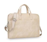 Sweeaau Borsa a tracolla per computer da 14 pollici Tessuto resistente all'acqua Tasca multipla Cinghie regolabili Carry On Compatibile Multiplo Colore Laptop Messenger Bag, Giallo riso.