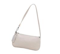 Sweeaau Borsa a tracolla per le donne alla moda Hoboes Toted borsa in pelle PU ascelle borsa pochette con cerniera con chiusura a cerniera, bianco, One Size