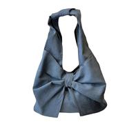 Sweeaau Borsa da donna con fiocchi Decors borsa a tracolla alla moda borsa ascellare per lavoro shopping e attività all'aperto borsa quotidiana da donna, Blu, One Size