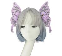 Sweeaau Cerchietto per capelli con farfalla gotica e perle di cristallo, per giochi di ruolo e servizi fotografici, copricapo da donna