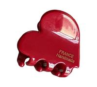 Sweeaau Clip per capelli a forma di cuore grande artiglio mollette ornamento unico forcina moda ornamento unico ornamento accessori unisex acetato, Rosso, Taglia unica