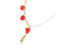 Sweeaau Collana con ciondolo a forma di frutta in vetro artistico realizzata per la donna moderna che ama gioielli distintivi Elegante colore colorato ciondolo in vetro, Misura unica, come descritto