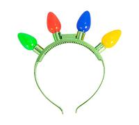 Sweeaau Confezione da 1 fascia luminosa natalizia con lampadina a LED colorata per bambini e adulti, per feste di Capodanno