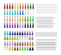 Sweeaau Confezione da 288 orecchini portachiavi che fanno set contiene 48 nappe in pelle per la creazione di gioielli 48 ganci per orecchini nappe in pelle per orecchini portachiavi gioielli sfusi
