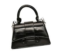 Sweeaau Elegante borsetta piccola con texture sottile borsa a tracolla per migliorare qualsiasi outfit sia in occasioni casual che per occasioni casual elegante per tutti i giorni, Nero , One Size