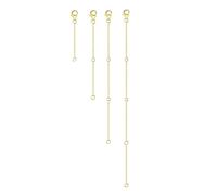 Sweeaau Kit di estensione per gioielli versatile in 4 dimensioni con chiusura a moschettone per collane e braccialetti per allungare le catene per la creazione di gioielli, Misura unica, come