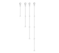Sweeaau Kit di estensione per gioielli versatile in 4 dimensioni con chiusura a moschettone per collane e braccialetti per allungare le catene per la creazione di gioielli, Misura unica, come