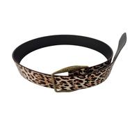 Sweeaau Moda leopardi stampa cintura regolabile PU Leather Belt Trendy Unisex Vita per le donne e gli uomini accessorio in pelle PU, Stampa leopardata, Taglia unica