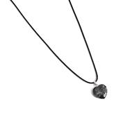 Sweeaau Romanzo Pietra Naturale Pendente Verde Temperamento Ama Cuore Pietra Collana di Cristallo Regalo Trend Gioielli Loves Cuore Pendente Lungo Cera Corda Gioielli