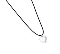 Sweeaau Romanzo Pietra Naturale Pendente Verde Temperamento Ama Cuore Pietra Collana di Cristallo Regalo Trend Gioielli Loves Cuore Pendente Lungo Cera Corda Gioielli