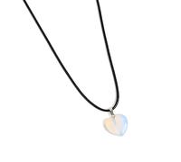 Sweeaau Romanzo Pietra Naturale Pendente Verde Temperamento Ama Cuore Pietra Collana di Cristallo Regalo Trend Gioielli Loves Cuore Pendente Lungo Cera Corda Gioielli