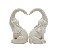 Sweeaau Statua da giardino a forma di elefante, in resina, per coppie e famiglie, decorazione per interni ed esterni, decorazione per interni ed esterni
