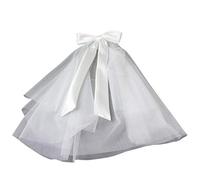 Sweeaau Velo da sposa da donna, semplice, in tulle, corto, addio al nubilato, addio al nubilato, velo da sposa con pettine velo da sposa in stile coreano per champagne