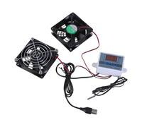 Sweeaau Ventola di raffreddamento alimentata USB dei gabinetti di 80mm con il regolatore di MultiSpeed per i Governi e le case delle piante 30℃/35℃/40℃ Fan del controllo della temperatura