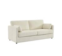 sweeek - Divano 2 posti sfoderabile in tessuto bianco L 198 x P 88 x H 85 cm - Neo