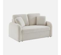 swe ivano in tessuto bouclé, 2 posti Crema - 150x85x85 cm