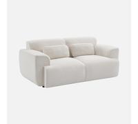 swe ivano in tessuto bouclé, 2 posti Crema - 178x97.5x73 cm