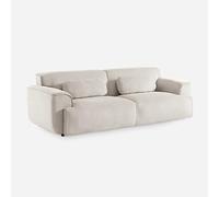 swe ivano in velluto a coste fini, 3 posti Beige grigio - 230x98x73 cm