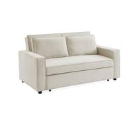 sweeek Divano Letto a 3 posti in Velluto a Coste, Chill Velluto a Coste, Crema, 172.5x91.5x88.5 cm