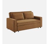 sweeek Divano Letto a 3 posti in Velluto a Coste Color ruggine - 172.5x91.5x88.5 cm