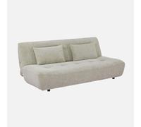 swe ivano letto convertibile in tessuto ciniglia, 3 posti Beige - 195x99x83 cm