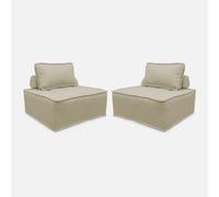swe ivano modulare, 2 posti Beige - 90x90x40 cm