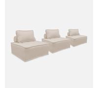 swe ivano modulare, 3 posti Crema - 90x90x40 cm