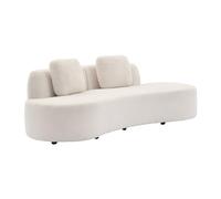 swe ivano virgola Organico in Bouclé, 3 posti Crema - 232x97x68 cm