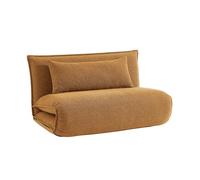sweeek - Driver convertibile a 2 posti in Bouclette testurizzata Senape L 120 x P 80 x H 66 cm - Fleeep
