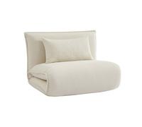 sweeek - Driver Convertible 1 Posto in Bouclette strutturato Bianco sporco L 99 x P 80 x H 66 cm - Fleeep
