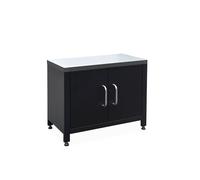 sweeek Mobile da Esterno in Acciaio, 80cm, Grimaud, Nero, 52.5x80x69 cm