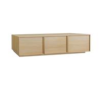 sweeek - Mobile TV decoro legno 3 ante naturale 180 cm L 180 x P 43 x H 45 cm - Kuba