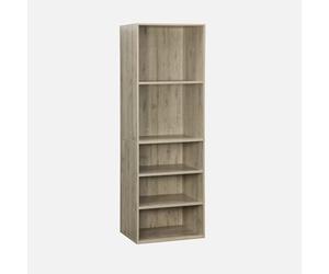 sweeek Modulo Armadio con 5 Ripiani Marrone Naturale - 60x45x1800 cm